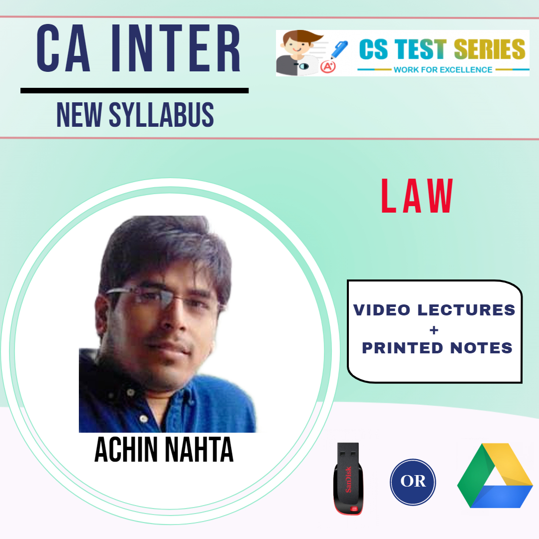 CA Inter Law Video Lectures by Achin Nahta (Download)